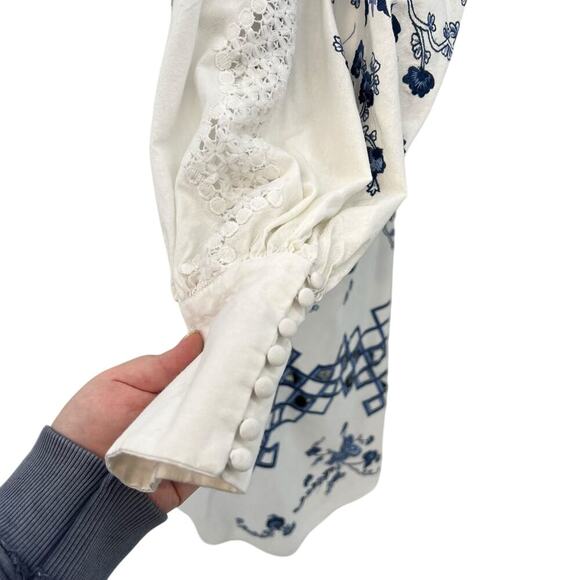 ASOS Curve White and Blue Maxi Dress - Picture 11 of 16